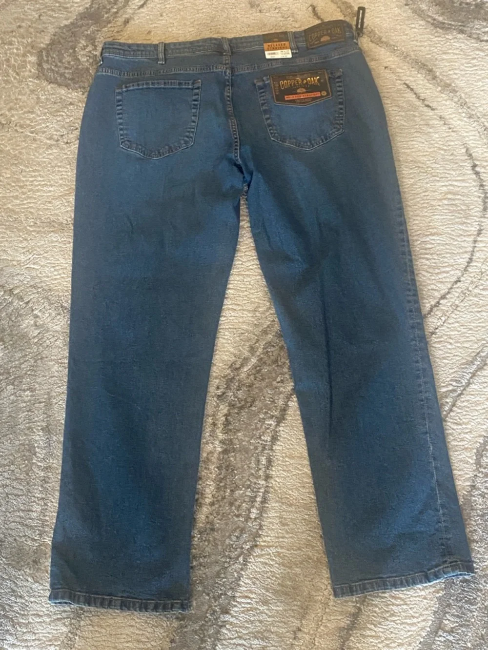 Copper & Oak Relaxed blue tinted rinse Straight Jeans 40 X 32 NEW WITH TAG
